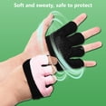 thumbnail image 5 of huanledash 1 Pair Fitness Gloves Thickened Sweat Permeable Anti-callus Anti-slip Friction-resistant Four Fingers Weight Lifting Workout Gloves Outdoor Supply, 5 of 8