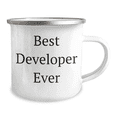 thumbnail image 2 of Funny Developer Quotes Camping Mug, Gifts from Friends to Best Developer Ever, Father's Day Unique Gifts for Men, 2 of 4