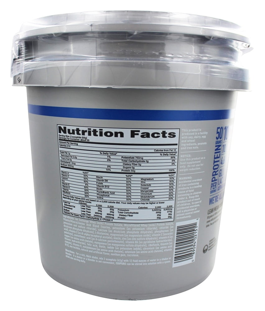 Isopure, Zero Carb 100% Whey Protein Isolate, 25g Protein ...