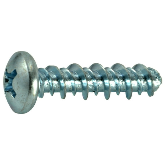 #10 x 3/4" Zinc Plated Steel Phillips Pan Head Hi-Lo Screws (35 pcs.)