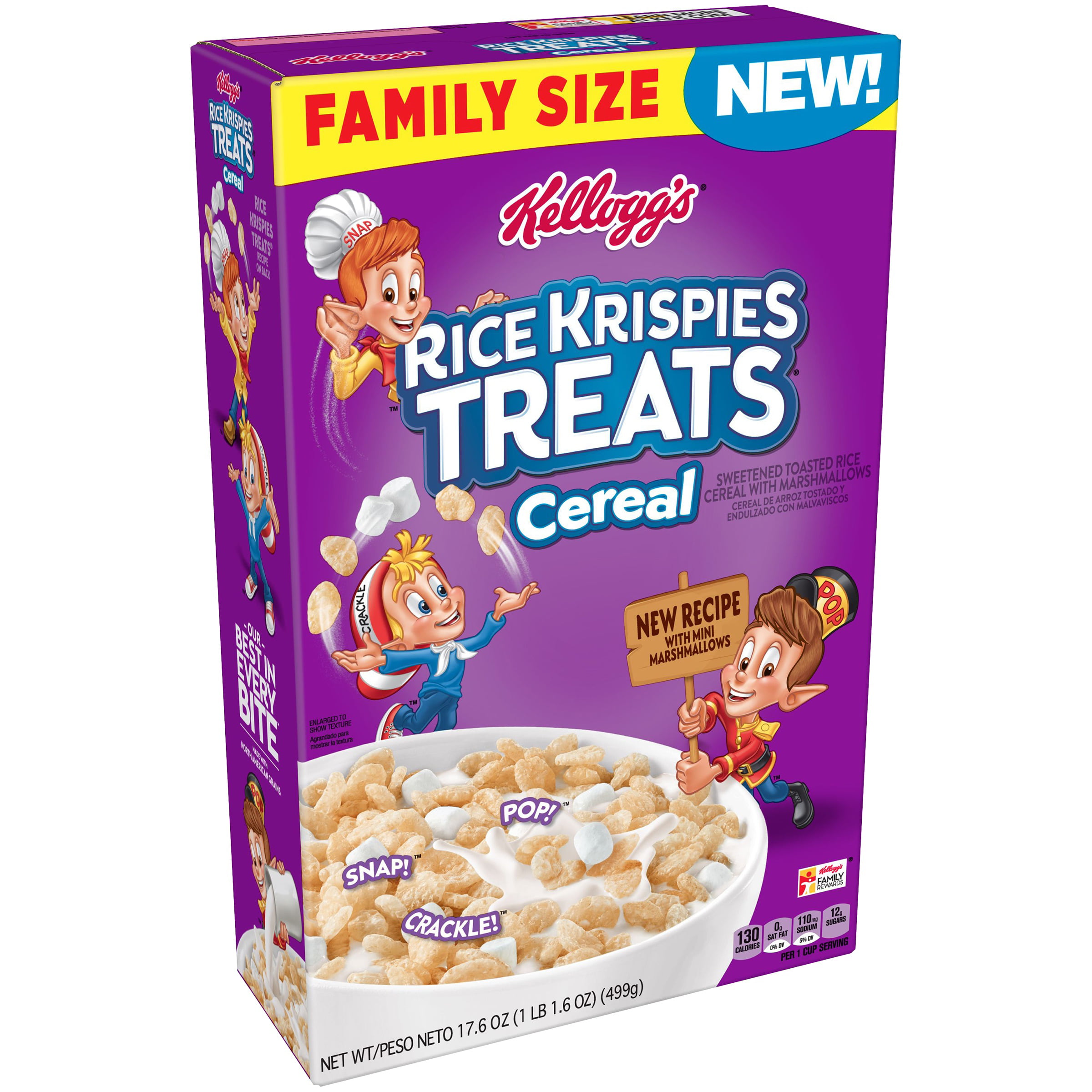 Kellogg's Rice Krispies Treats Frosted Breakfast Cereal 17.6 oz ...