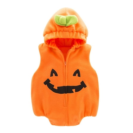 

Inevnen Newborn Halloween Rompers Infant Pumpkin Face Pattern Bodysuit