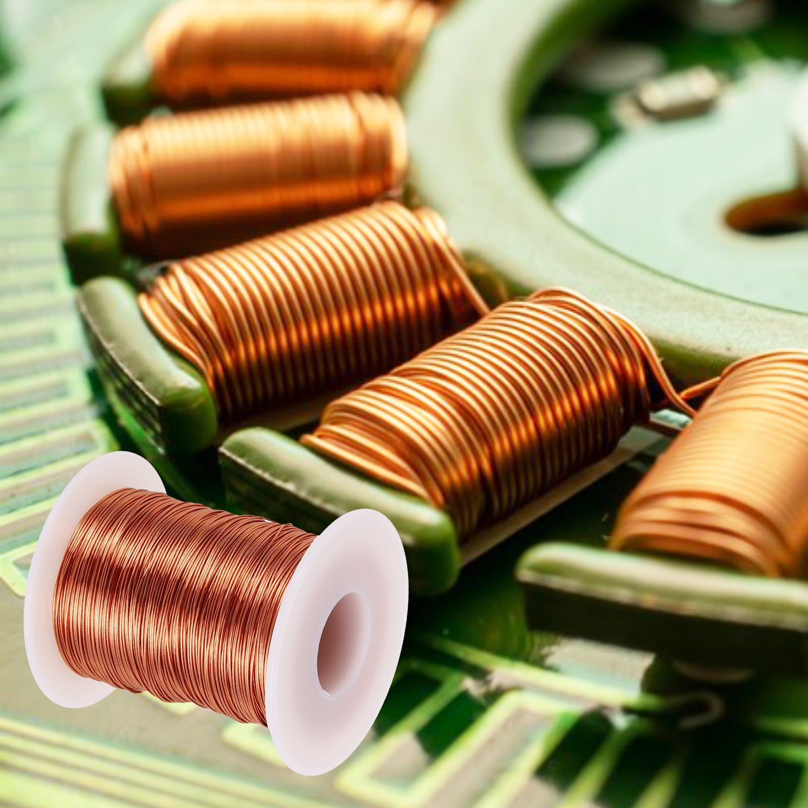 Uxcell 24 AWG Magnet Wire, 24 Gauge Enameled Copper Wire, 8 oz Magnetic Coil Wire for Transformer, Motor, Electric, 155C(311F)