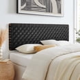 thumbnail image 2 of Headboard, King Size, Walnut Black, Vegan Leather, Bedroom, Modern Contemporary HB36770, 2 of 7