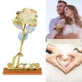 thumbnail image 5 of Hoja De Oro De 24 Quilates, Rosa Artificial Para Siempre, Artesanías Hechas A Mano, Regalo De San Valentín Para Novias Yuarrent HA025543-02, 5 of 5