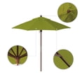 thumbnail image 2 of California Umbrella  7.5' Round Marenti Wood Frame Patio Umbrella with Pacifica Fabric, Base Not Included Ginkgo, 2 of 5