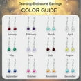 thumbnail image 3 of APSVO 18K White Gold Plated Drop Earrings for Women Girls S925 Sterling Silver Post January Birthstone Earrings with Red Garnet Birthday Graduation Jewelry Gifts Teen Mom Wife Adults Kids, 3 of 6