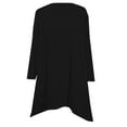 thumbnail image 6 of MIXUE Boho Tops For Women Summer Solid Color Round Neck Long Sleeve Casual Basic Tee Shirts Holiday Wear,Black,XL, 6 of 7