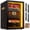 Black, variant on Marvero Cigar Humidor Cabinet, 200 Count, Black Finish, Glass Door, LED Light, Digital Hygrometer, Cedar Drawers
