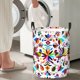 thumbnail image 5 of Fotbe Mexican Bright Style Cesto de Ropa con Asas, Cesto Impermeable de Gran Capacidad, Bolsa de Lavado para Dormitorio, Cesto de Ropa con Ruedas y Asas-Small, 5 of 6