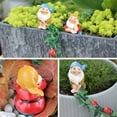 thumbnail image 4 of Garden Gnome Plug In Statues White Bearded Elderly Shape Weather Resistant Outdoor Compatible Ornament with Simulated Rattan for Garden Balcony Flower Pot Patio Yard Landscape Decor, 4 of 9