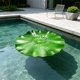 thumbnail image 4 of Juego de 10 hojas flotantes artificiales de nenúfar para estanques y fuentes de agua, plástico impermeable, color verde, 13 cm, 18 cm, 28 cm., 4 of 6