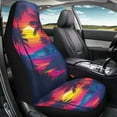 thumbnail image 4 of Jeiento Hawaii Sunset Car Seat Cover for Front Seat1 Piece Breathable Front Seat Cover Protection Elastic High Back Driver Seat Cover Interior Accessories Universal Fit Most Cars, 4 of 6