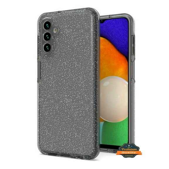 For Samsung Galaxy A13 5G Glitter Sparkle Bling Shiny Ultra Slim Hybrid Shockproof Rubber Silicone Soft TPU Gel Protective Phone Case Cover by Xpression [Black]