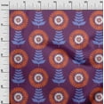 thumbnail image 3 of oneOone Cotton Poplin Violet Fabric Asian Block Floral Dress Material Fabric Print Fabric By The Yard 56 Inch Wide, 3 of 4