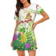 thumbnail image 1 of Easygdp Plants and Insects Camisón de manga corta para mujer, informal, estampado, 1 of 6