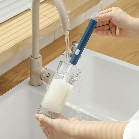 Éponge de Nettoyage Tout Usage à Long Manche 11 Pouces, Non Rayante, Anti-Odeur, Nettoie Vaisselle, Bouteilles d'Eau, Verres, Désordre Ménager
