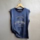 thumbnail image 2 of Gibobby Camiseta sin mangas para mujer Blusa suelta estampada(Azul,M), 2 of 5
