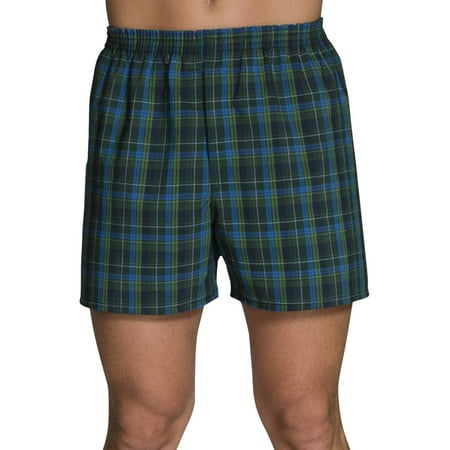 Fruit of the Loom Men's Woven Tartan Boxers, 5-Pack