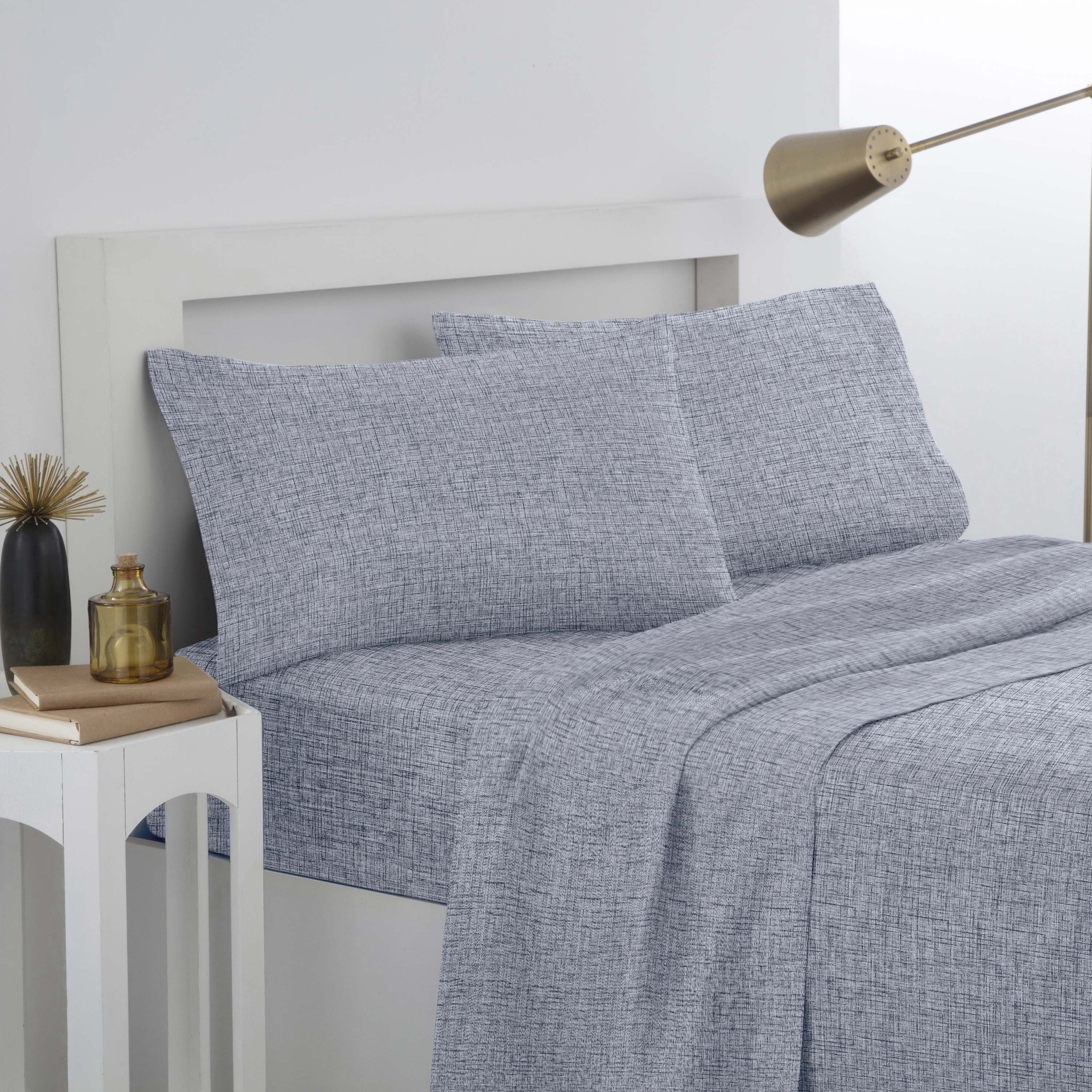 Martex Easy Living Cationic Solid Queen Blue Sheet Set