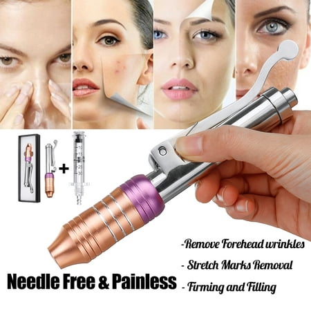 Grtsunsea 2019 Needle-free Non-invasive Atomizer Injection Pen Hylauronic Acid Micro Injector Hyaluron Pen Gun Set with (Best Glutathione Injection Brand 2019)