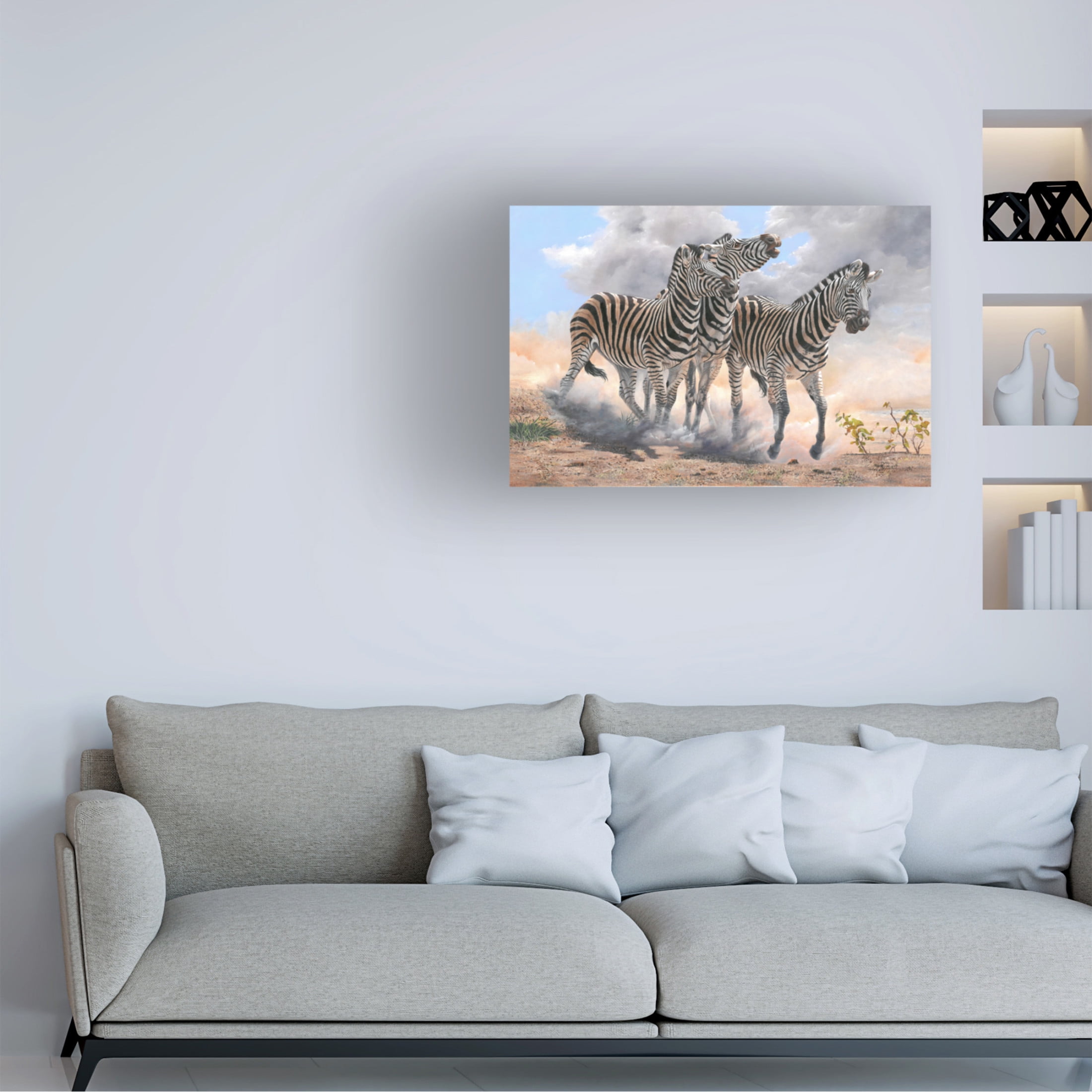 Canvas Wall Art - Delene Lambert 'Fight Club' Wall Art for Living Room, Bedroom, or Office Décor by Trademark Fine Art - 24 x 16 Inches