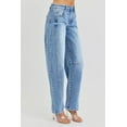 thumbnail image 4 of Risen Jeans - High-Rise Boyfriend Cuffed Barrel Jeans (25.5" Inseam) - RDP5901, 4 of 10