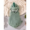 thumbnail image 6 of Spewahor Infant Baby Boys Girls Spring Fall Romper 0 3 6 12 18 Months Plush Sleeveless Hood Romper, 6 of 8