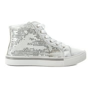 Luv Dance Youth Sequin Dance Shoe Silver Y12