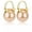Pink, variant on Round Hoop Dangle Earrings Stud Pearl Drop Stud Freshwater Cultured Pearl E34