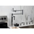 thumbnail image 3 of Kingston Brass KS4701DKL Kaiser Deck Mount Pot Filler Faucet, Polished Chrome, 3 of 8