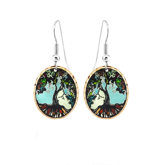 FRONT LINE JEWELRY Artisan Handcrafted Peace Sign Earrings-Symbol Earrings Tree of Earrings/Sunflower Earrings/Yin Yang Earrings (TreeeofLife)