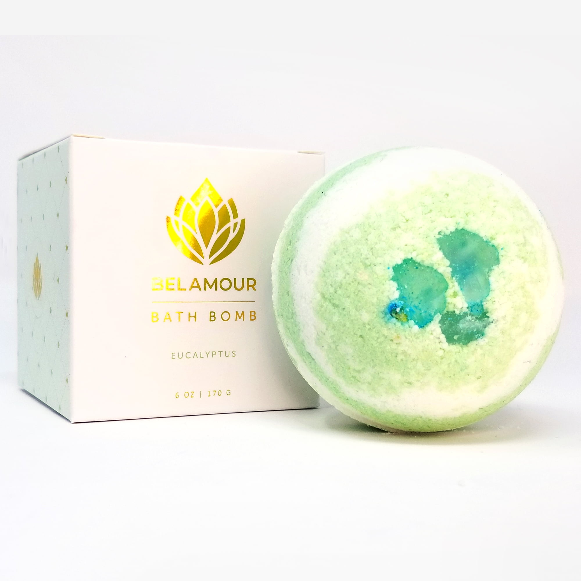 Belamour All Natural Bath Bomb (Eucalyptus) Made with Pure Natural