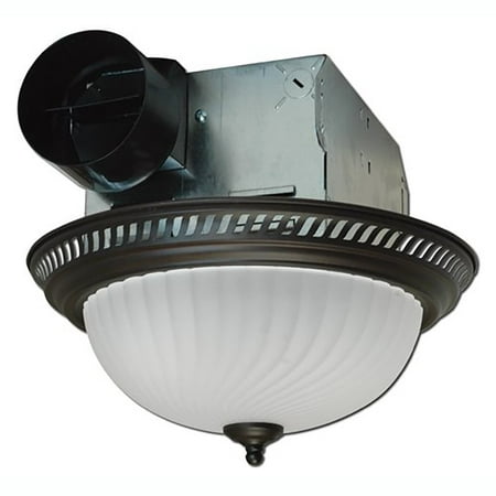 Air King DRLC701 Round Bath Decorative Exhaust Fan Series with Light,