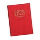 thumbnail image 2 of Agenda A7, planificador diario mensual y semanal 2023, doble cara de cuero sintético. Rojo, 2 of 9