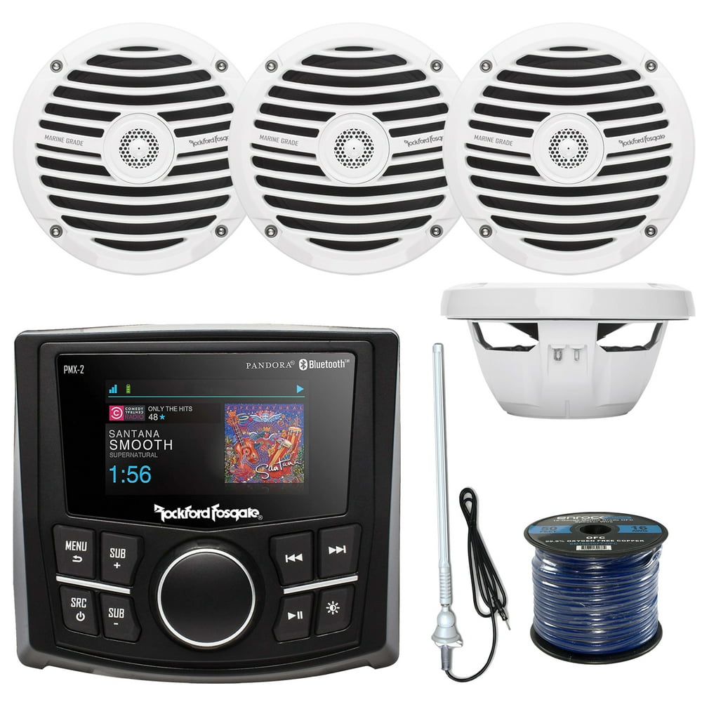 Rockford Fosgate PMX2 Ultra Compact Bluetooth Marine Boat MP3 Digital