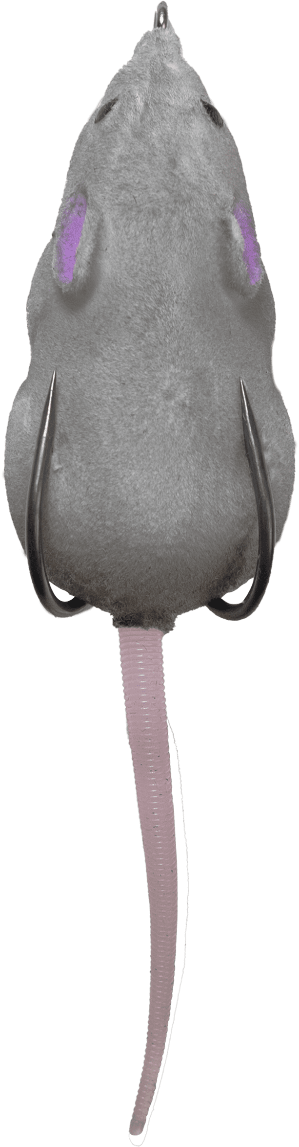 Lunkerhunt Furenzy Mouse Topwater Fishing Bait, 2 inch, Grey