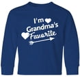 thumbnail image 3 of Inktastic I'm Grandma's Favorite with Arrow and Hearts Long Sleeve Youth T-Shirt, 3 of 5