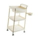 thumbnail image 1 of Carrito rodante de 3 niveles con estante móvil y soporte para maquillaje, carrito multiusos con ruedas 1 cajón, 1 of 9