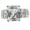 thumbnail image 3 of Womens Rings High polished (no plating) Stainless Steel Ring with AAA Grade CZ in Clear TK007, 3 of 5