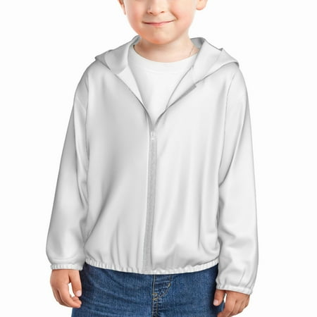 

Zeuib White Print Girls & Boys Sun Protection Hoodie with UPF 50+ Children’s Quick-Dry Jacket Perfect for Outdoor Activities-3 Years