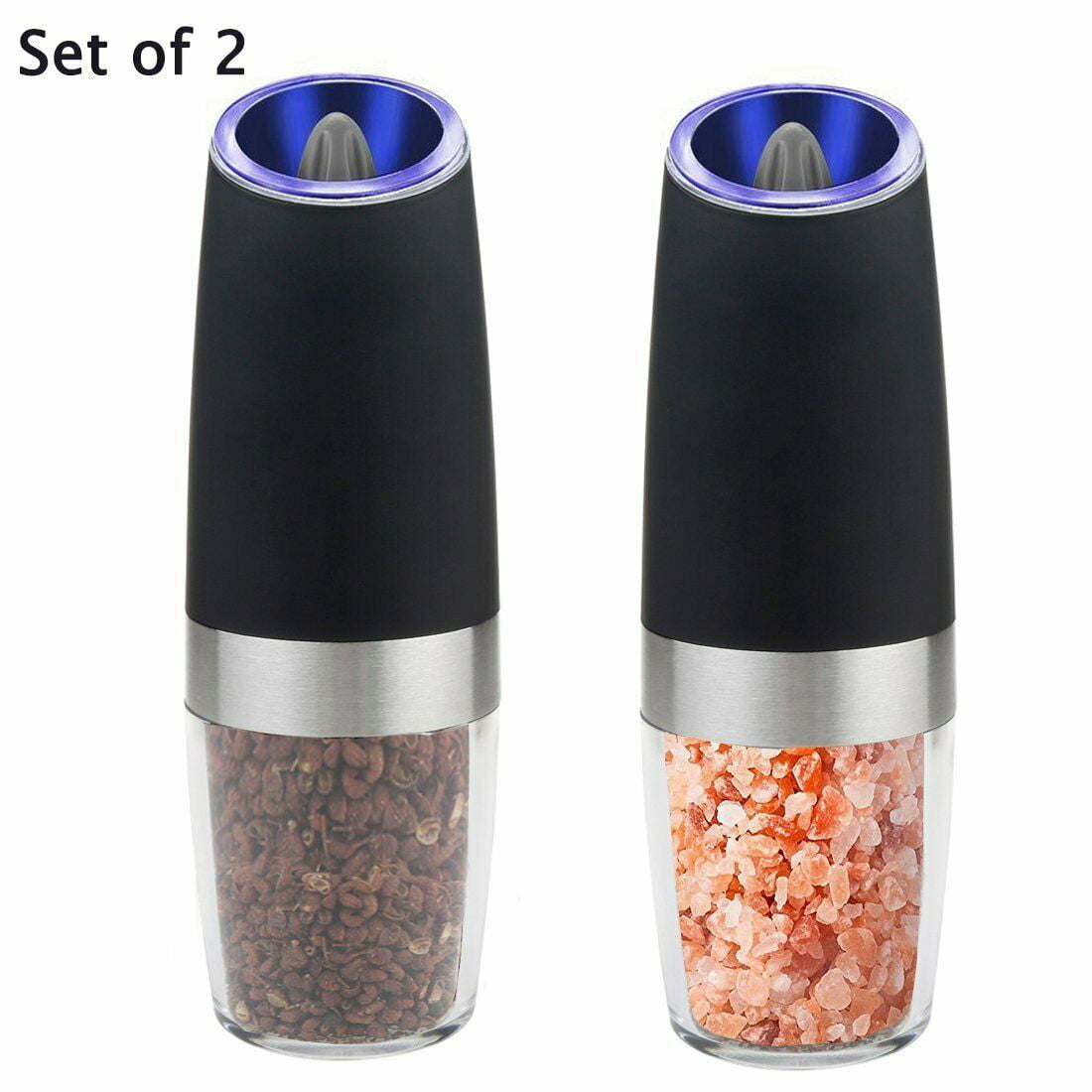 Electric Salt and Pepper Grinder Set Rechargeable HOMCYTOP Automatic Salt &  P