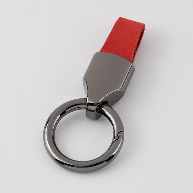 LLavero de coche de piel de vaca esmerilada, sencillo, ligero, de lujo, para colgar en la cintura, llavero de cuero para mujer, pequeño colgante antipérdida