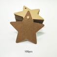 thumbnail image 5 of HOMYL 100 X Star Shaped Gift Tags Hanging Tag Projects with Hole Decorations Star Tags Kraft, 5 of 7