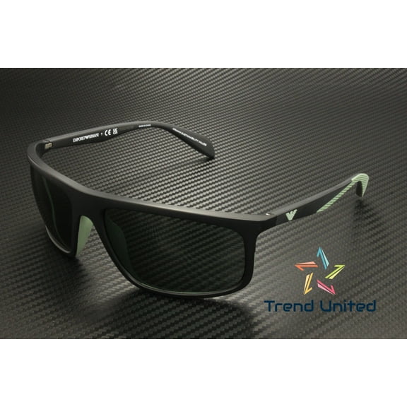 Emporio Armani Green Rectangular Men's Sunglasses EA4212U 500171 64