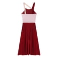 thumbnail image 4 of Choomomo Robe de Danse Lyrique Sans Manches pour Filles, Justaucorps de Ballet Moderne Contemporain Bourgogne 14, 4 of 8