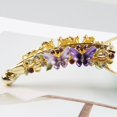 thumbnail image 1 of Pinza para el cabello de diseño moderno para mujer, pinza para el cabello de aleación de mariposa con diamantes de imitación de verano para mujer, pinza para el cabello con doble mariposa pintada al, 1 of 6