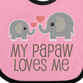 thumbnail image 4 of Inktastic My Papaw Loves Me Grandchild Boys or Girls Baby Bib, 4 of 4