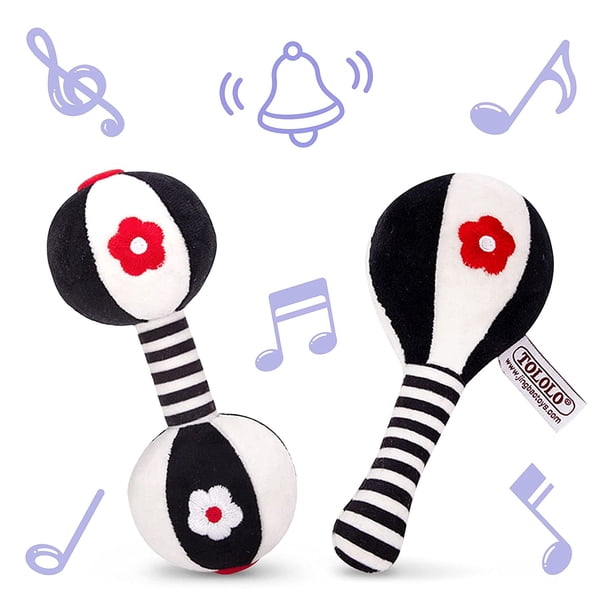 Sonajeros suaves para bebés de 2 piezas, sonajeros para bebés de 0 a 3 meses, juguetes para bebés de 0 a 6 meses, juguetes para bebés recién nacidos, juguetes para asientos de automóvil para bebés, j