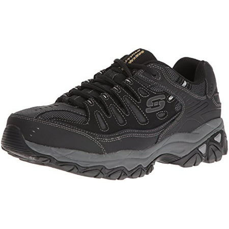 Skechers Men's Afterburn Memory Fit Walking Shoes (Black, (Best Fit For Running Shoes)